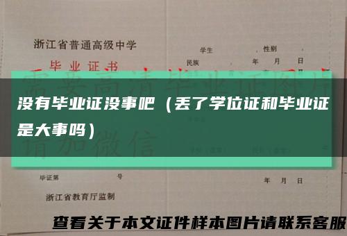 没有毕业证没事吧（丢了学位证和毕业证是大事吗）缩略图