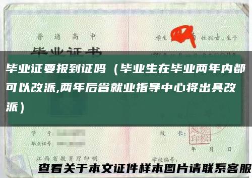 毕业证要报到证吗（毕业生在毕业两年内都可以改派,两年后省就业指导中心将出具改派）缩略图