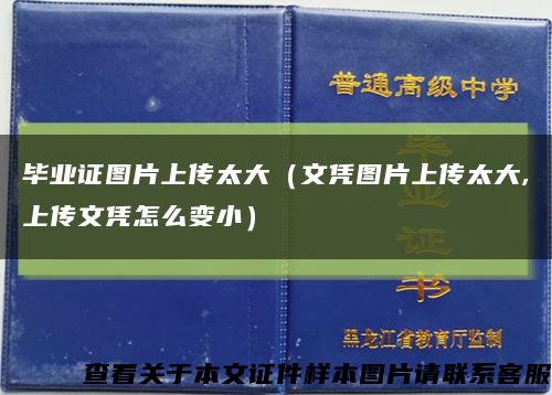 毕业证图片上传太大（文凭图片上传太大,上传文凭怎么变小）缩略图