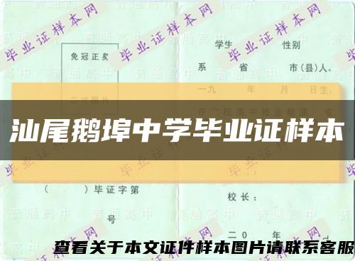 汕尾鹅埠中学毕业证样本缩略图