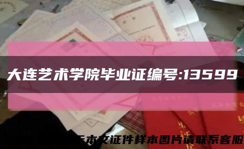 大连艺术学院毕业证编号:13599缩略图