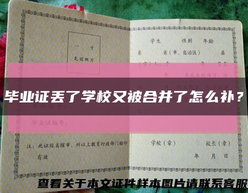 毕业证丢了学校又被合并了怎么补？缩略图