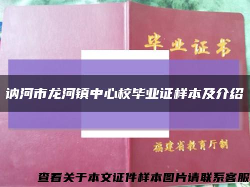 讷河市龙河镇中心校毕业证样本及介绍缩略图