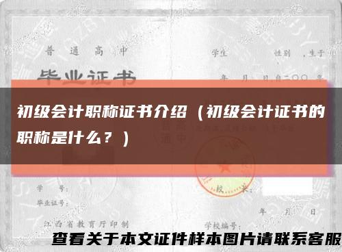 初级会计职称证书介绍（初级会计证书的职称是什么？）缩略图