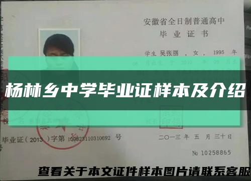 杨林乡中学毕业证样本及介绍缩略图