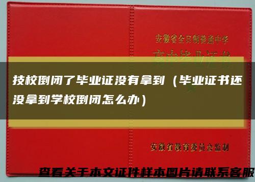 技校倒闭了毕业证没有拿到（毕业证书还没拿到学校倒闭怎么办）缩略图