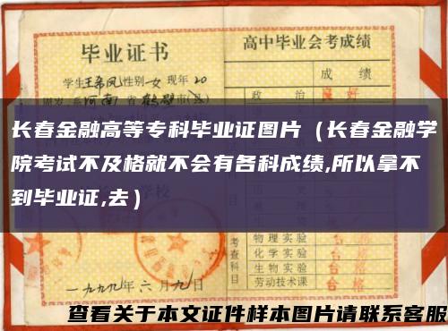 长春金融高等专科毕业证图片（长春金融学院考试不及格就不会有各科成绩,所以拿不到毕业证,去）缩略图