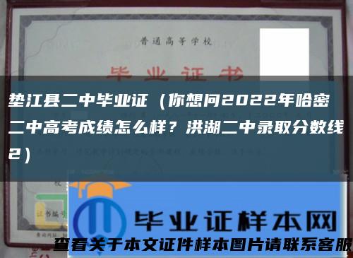 垫江县二中毕业证（你想问2022年哈密二中高考成绩怎么样？洪湖二中录取分数线2）缩略图