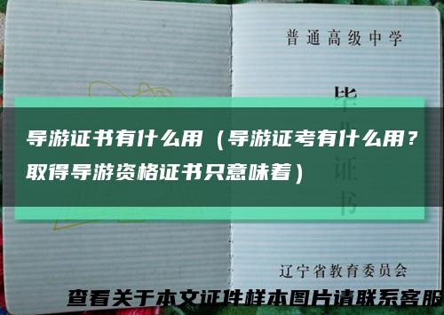 导游证书有什么用（导游证考有什么用？取得导游资格证书只意味着）缩略图