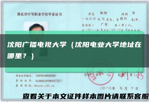 沈阳广播电视大学（沈阳电业大学地址在哪里？）缩略图