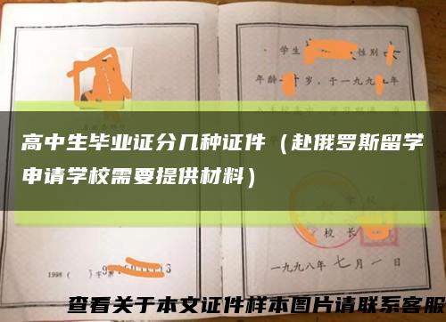 高中生毕业证分几种证件（赴俄罗斯留学申请学校需要提供材料）缩略图