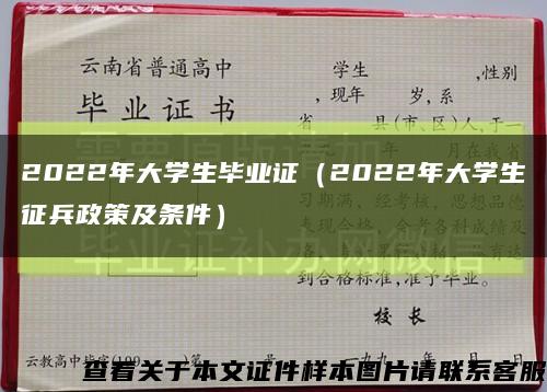 2022年大学生毕业证（2022年大学生征兵政策及条件）缩略图