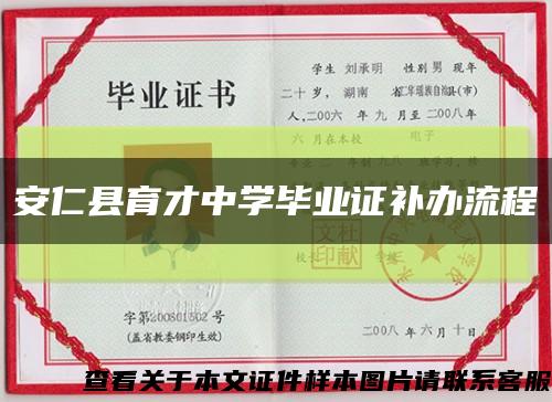 安仁县育才中学毕业证补办流程缩略图