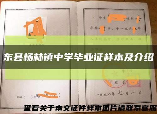 东县杨林镇中学毕业证样本及介绍缩略图