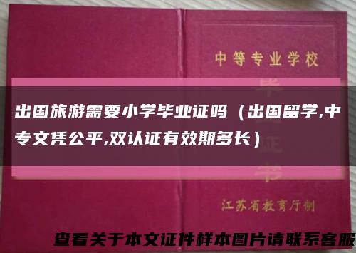 出国旅游需要小学毕业证吗（出国留学,中专文凭公平,双认证有效期多长）缩略图