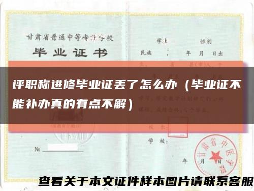 评职称进修毕业证丢了怎么办（毕业证不能补办真的有点不解）缩略图