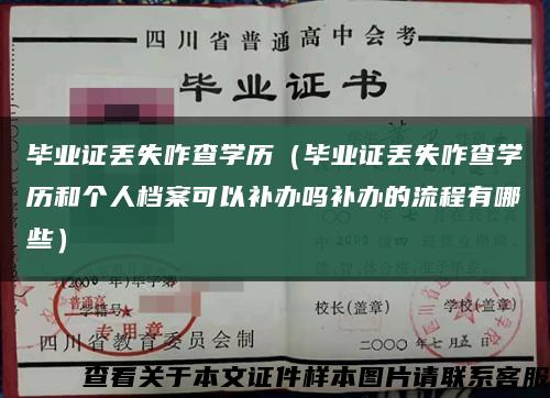 毕业证丢失咋查学历（毕业证丢失咋查学历和个人档案可以补办吗补办的流程有哪些）缩略图