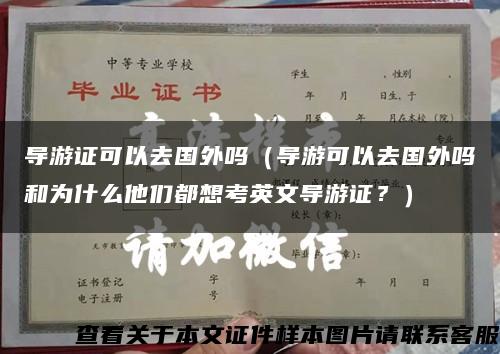 导游证可以去国外吗（导游可以去国外吗和为什么他们都想考英文导游证？）缩略图