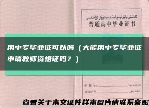 用中专毕业证可以吗（大能用中专毕业证申请教师资格证吗？）缩略图