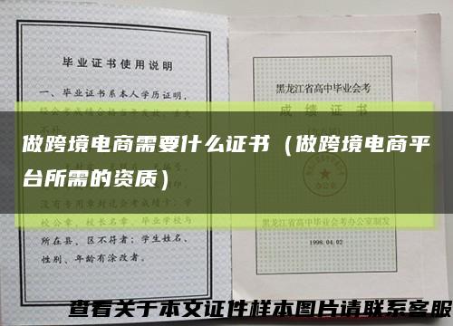 做跨境电商需要什么证书（做跨境电商平台所需的资质）缩略图