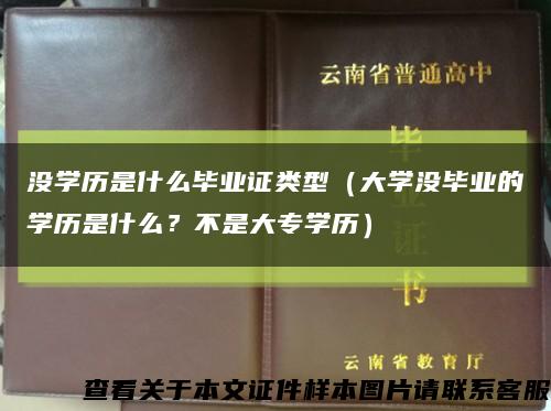 没学历是什么毕业证类型（大学没毕业的学历是什么？不是大专学历）缩略图