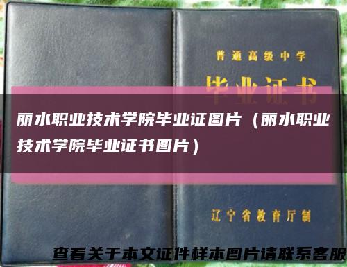 丽水职业技术学院毕业证图片（丽水职业技术学院毕业证书图片）缩略图