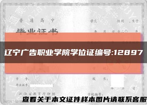 辽宁广告职业学院学位证编号:12897缩略图