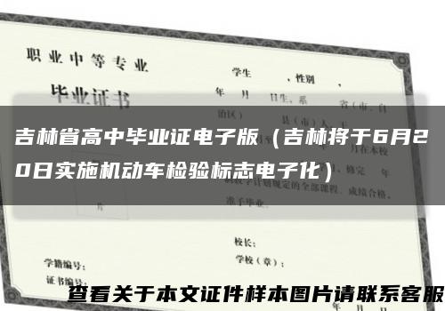 吉林省高中毕业证电子版（吉林将于6月20日实施机动车检验标志电子化）缩略图