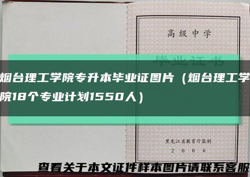 烟台理工学院专升本毕业证图片（烟台理工学院18个专业计划1550人）缩略图