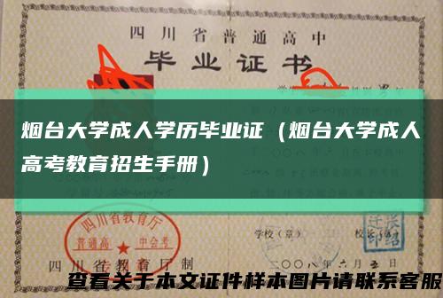 烟台大学成人学历毕业证（烟台大学成人高考教育招生手册）缩略图