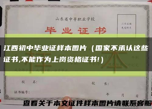 江西初中毕业证样本图片（国家不承认这些证书,不能作为上岗资格证书!）缩略图