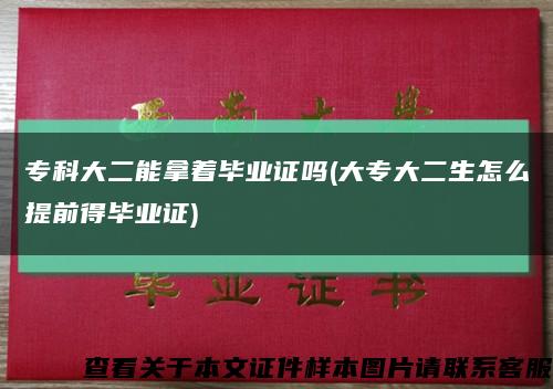 专科大二能拿着毕业证吗(大专大二生怎么提前得毕业证)缩略图