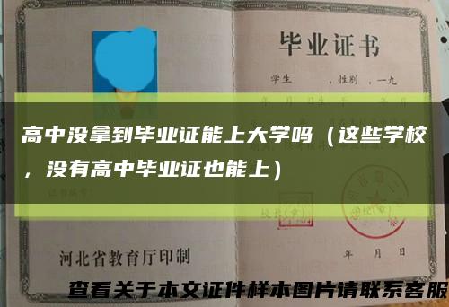 高中没拿到毕业证能上大学吗（这些学校，没有高中毕业证也能上）缩略图