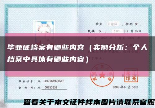 毕业证档案有哪些内容（实例分析：个人档案中具体有哪些内容）缩略图