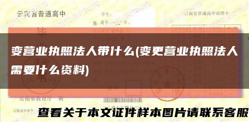 变营业执照法人带什么(变更营业执照法人需要什么资料)缩略图