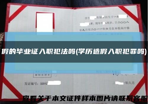 假的毕业证入职犯法吗(学历造假入职犯罪吗)缩略图