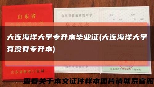 大连海洋大学专升本毕业证(大连海洋大学有没有专升本)缩略图