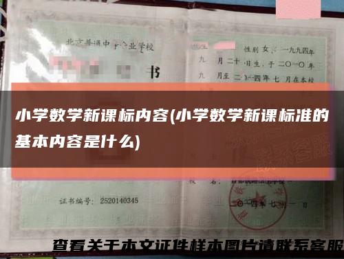 小学数学新课标内容(小学数学新课标准的基本内容是什么)缩略图