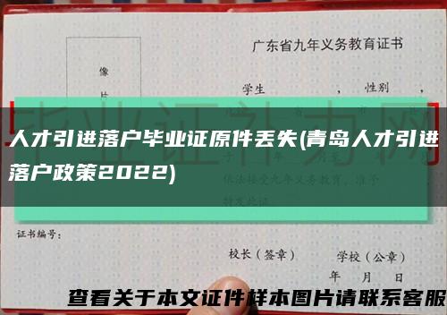 人才引进落户毕业证原件丢失(青岛人才引进落户政策2022)缩略图