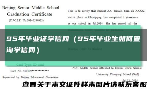 95年毕业证学信网（95年毕业生如何查询学信网）缩略图