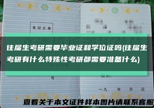 往届生考研需要毕业证和学位证吗(往届生考研有什么特殊性考研都需要准备什么)缩略图