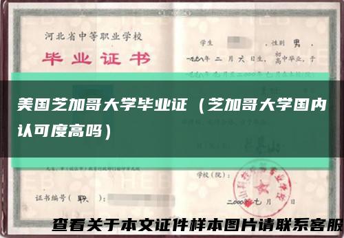 美国芝加哥大学毕业证（芝加哥大学国内认可度高吗）缩略图