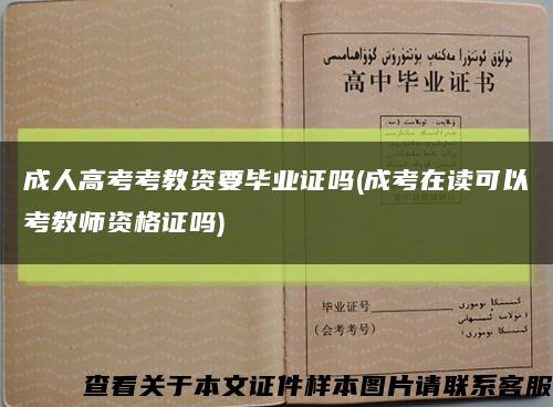 成人高考考教资要毕业证吗(成考在读可以考教师资格证吗)缩略图