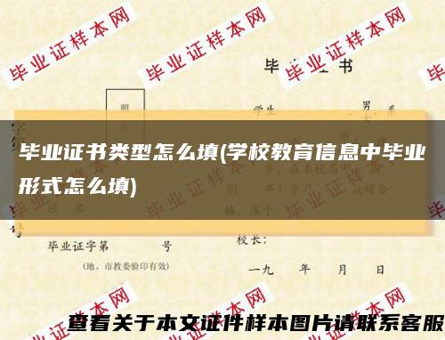 毕业证书类型怎么填(学校教育信息中毕业形式怎么填)缩略图