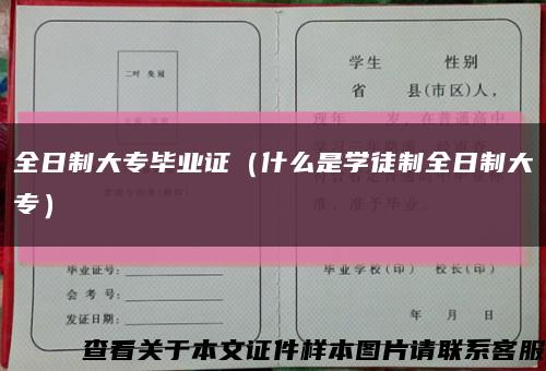 全日制大专毕业证（什么是学徒制全日制大专）缩略图