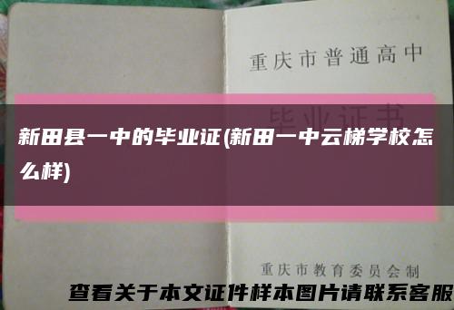 新田县一中的毕业证(新田一中云梯学校怎么样)缩略图