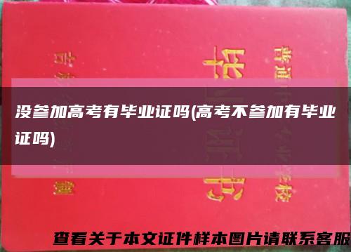 没参加高考有毕业证吗(高考不参加有毕业证吗)缩略图