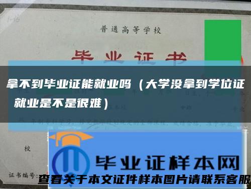 拿不到毕业证能就业吗（大学没拿到学位证 就业是不是很难）缩略图