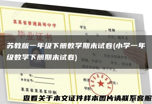 苏教版一年级下册数学期末试卷(小学一年级数学下册期末试卷)缩略图