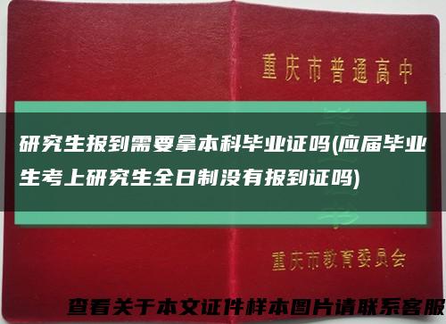 研究生报到需要拿本科毕业证吗(应届毕业生考上研究生全日制没有报到证吗)缩略图